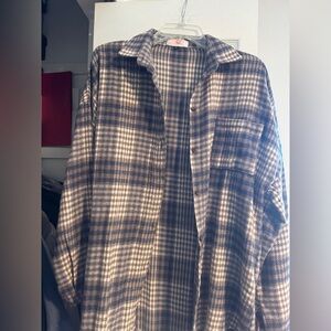 Plaid Button-Up Shirt